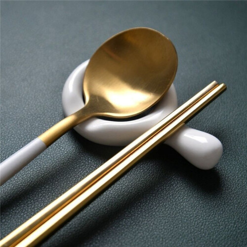 6pcs Set Ceramic Chopstick Holders Kitchenware with Spoon Rest Chopstick for Dining Table Decoration Home Ornament 2