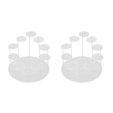2X Acrylic Cupcake Holder Stand, Round Cupcake Tower Display Stand, Premium Dessert Stand Cupcake Holders, for Parties