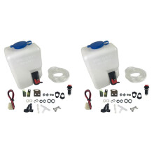 2X Kit Bottiglia Pompa Serbatoio Universale Lavacristallo 12V 1.5L Universale
