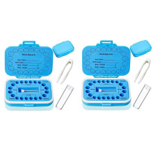 2X Baby Teeth Keepsake Box for Kids Teeth Saver Box Children Teeth Storage Holder Teeth Organizer Deciduous Teeth Box