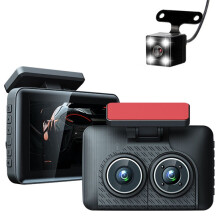 4-Tums IPS HD 1080P Bil Dvr-Inspelare Dash Cam IR Night Vision Vidvinkel Parkeringsmonitor Kamera Fram Insida Bakre Kamera