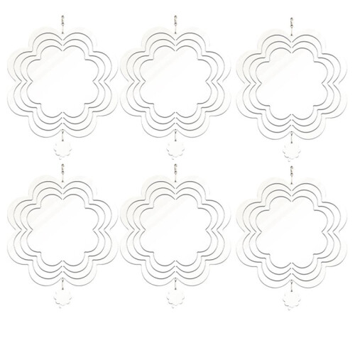 6 PeçAs SublimaçãO Wind Spinner Blanks 3D Wind Spinners Hanging Wind Spinners para DecoraçãO de Jardim Interno e Externo 8 Polegadas