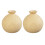 Khakifarbene Blumenvase aus Holz – 2er-Pack 1