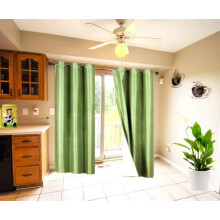 K32 Lime Blackout Curtains Faux Lined Silver Grommet 95 in
