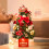 Mini Artificial Christmas Tree with LED Lights, Red, 45cm 1