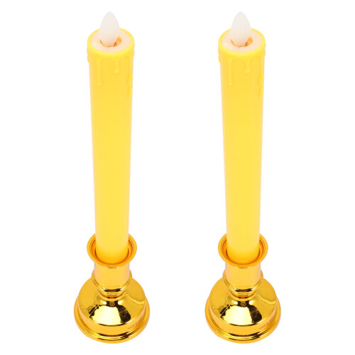 Conjunto de 2 velas elétricas de LED para casa e altar de Buda