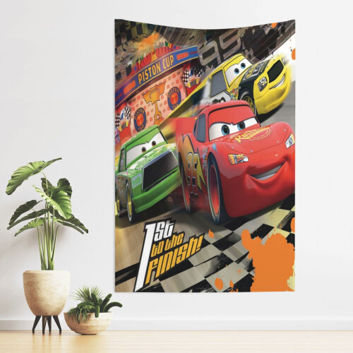 Ταπισερί Lightning McQueen 60x40in από πολυεστέρα για κρεμαστό τοίχο