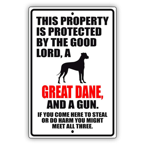 Πινακίδα τοίχου από αλουμίνιο για σκύλους Great Dane