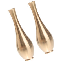 Conjunto de 2 Mini Vasos de Cobre – Vaso de Mesa Decorativo Dourado