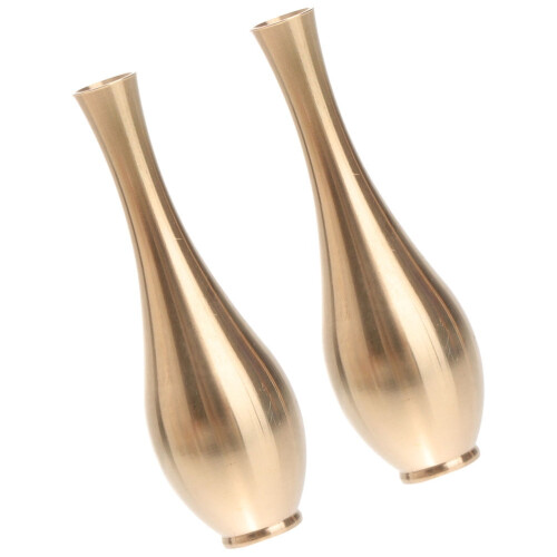 Kupferne Mini-Vasen, 2er-Set – Goldene dekorative Tischvase