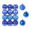 Honeeladyy Christmas Ornaments Set 24pcs 6cm Blue 1