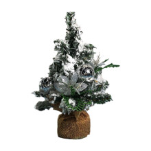 Mini Christmas Tree Ornament Set Silver 20cm