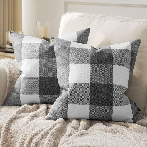 Μαξιλαροθήκες Buffalo Check Linen 45x45cm (2 τεμάχια)