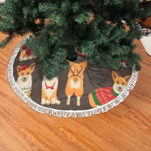 Weihnachtsbaumrock mit Fransen und Spitze, 91 cm (36 Zoll), Polyester