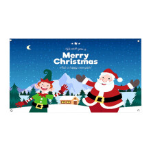 Faixa de Natal para Garagem em Poliéster - Decoração Festiva