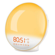 Réveil lumineux avec radio FM et son, inspiré du lever du soleil