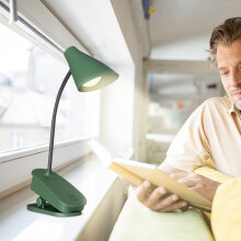 LED desk lamp with clip and USB charging
