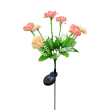 Lampada solare a 7 teste con fiori artificiali per decorazione esterna