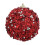 Teal sequin Christmas tree ornament 80mm foam with pearls 2