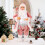 Santa Claus Plush Figurine Pink Robe 1 pc 3