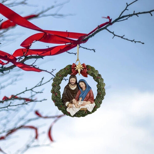 Christmas nativity tree pendant decoration 1 piece 2