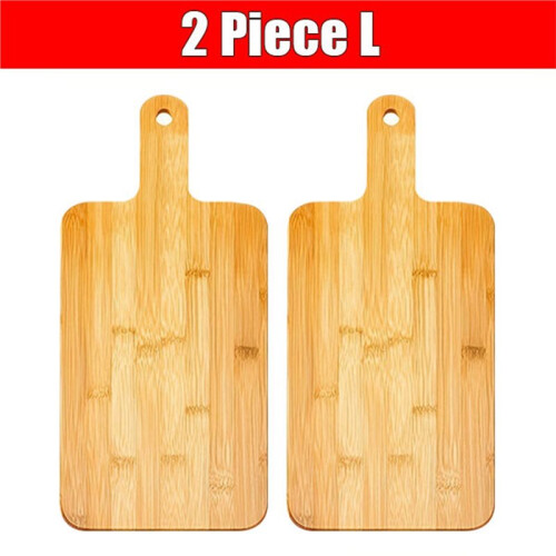 Eco-Friendly Bamboo Chopping Board for Kitchen with Handle - Ideal for Pizza, Bread, Steak L 1
