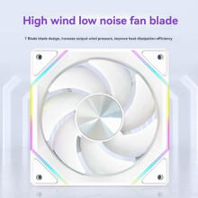 Ventilateur Miroir RVB 120 mm Ventilateurs PC à Haut Débit D'Air Ultra-Silencieux Contrôle de Vitesse PWM Débit D'Air Amélioré Sans Contrôleur
