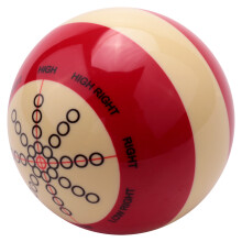 1 Pcs 57Mm Durable Blanc Rouge RéSine Billard Spot Piscine Snooker Pratique Formation Cue Balles Sport pour DéButant