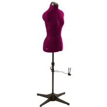 (Small (UK 10-18)) Adjustable Dressmakers Dummy, 8 Part, Plain Wine, Available in 3 Sizes