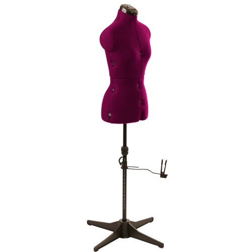 (Small (UK 10-18)) Adjustable Dressmakers Dummy, 8 Part, Plain Wine, Available in 3 Sizes