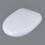 Round White Polypropylene Toilet  Cover with Slow Close Hinge and Easy Installation 8