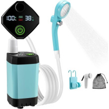 Draagbare douche - Camping - Elektrisch - 6000mAh - Slim display - 2 straalstanden