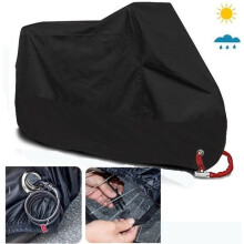 Motorhoes - AISTUO - 245x105x125cm - 190T Polyester - Zwart - Volledige bescherming