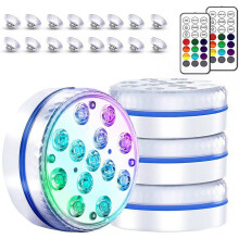 Onderwater LED-lamp, waterdichte meerkleurige zwembadprojector met afstandsbediening, verlichting voor bovengrondse zwembaden (4 stuks)