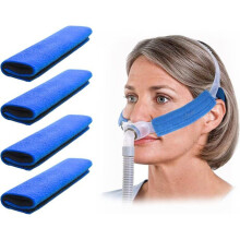 Set mit 4 CPAP-Geräte-Gurtbezügen, CPAP-Gurt-Komfortpolstern, Gesichtspolstern, Kissenbezügen