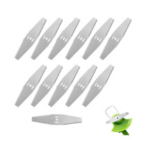 Juego de 12 cuchillas para desbrozadora, cuchillas de repuesto de metal para recortadoras eléctricas, cuchillas de metal para jardines, gran