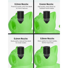 4-Delige Upgrade-Hotendkit voor  voor Kobra S1/S1 Combo 3D-Printer, Snel Opwarmende Printkop Hotend (0,2+0,4+0,6+0,8 mm)