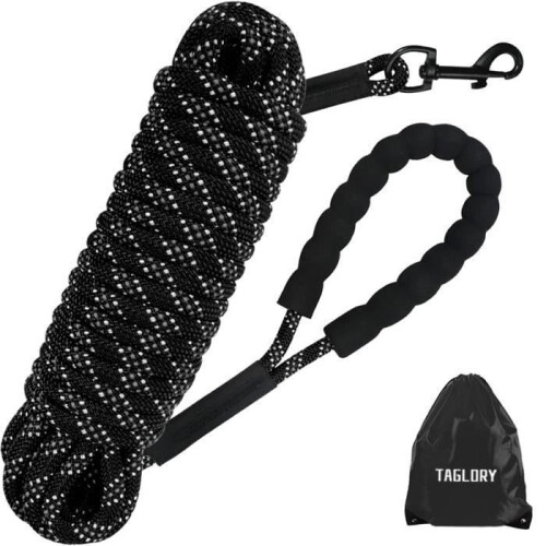 Correa para perros - BIGILANTUH - 5 m - Mango acolchado - Nylon - Reflectante