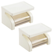 2X Impermeable Soporte para Papel Higienico Caja Soporte de Rollo de Papel con Estante de Bano