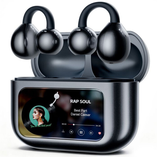 Ασύρματα ακουστικά DJOIN με κλιπ, Bluetooth 5.4, ανοιχτά ακουστικά με πολυλειτουργική