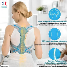 M-PROGECT Invisible Breathable Posture Corrector | Back Straightener | Back Support | Adjustable Back Belt | Men Women