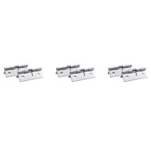 Furniture Cabinet with 50 x 38 x 5mm, Spring Hinges Made of Stainless Steel, Silver, 6 Pieces