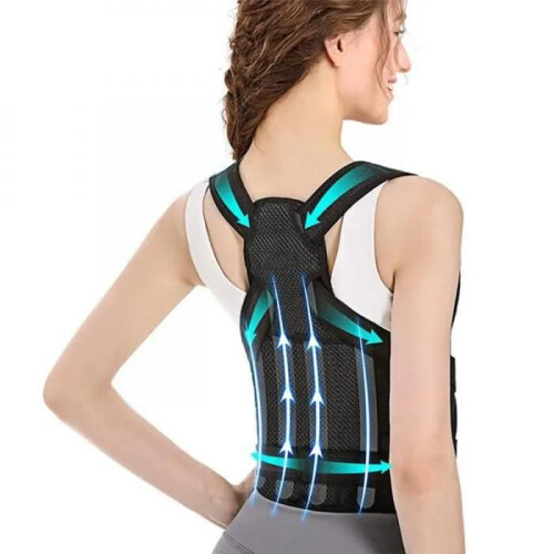 Back posture corrector - Correction belt to relieve back pain - Black