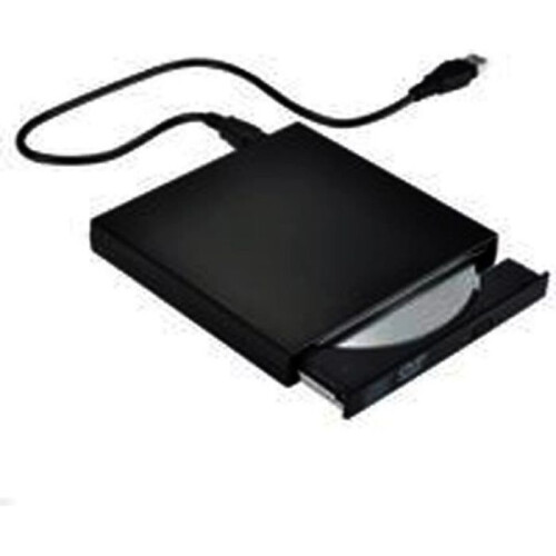 External USB 2.0 DVD-R & CD-RW Writer/Reader Compatible with Windows 2000/XP/Vista/Windows 7 -- Black