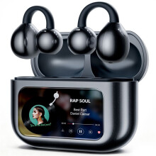 DJOIN Wireless Clip-on Earbuds, Bluetooth 5.4, Open Earbuds with Multifunctional Touchscreen, IPX7 Waterproof, 4GHz, HiFi Stereo, 60H Playtime