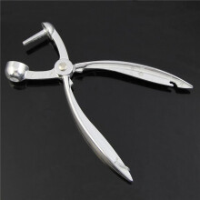 2X Silver Aluminum Pitter Red Dates Olives Pit Easy Removal Core Squeeze Clamp Seeder 18 x 3.5cm(Silver)