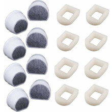 Confezione da 16 prefiltri in schiuma e filtro a carbone per fontanelle PetSafe Drinkwell, compatibili con diversi modelli YYV.