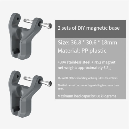 Maglink DIY Quick Magnetic Buckle Base with Lanyard for Width Shoulder Strap Wrist Strap Enhanced Secure Attachment 1
