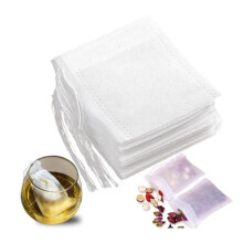 400 filtri da tè di carta usa e getta, sacchetti filtro da tè con coulisse, piccoli, bustine da tè usa e getta, per caffè, tè sfuso, spezie