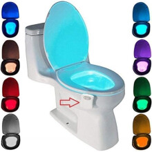 Luce per WC - LED - Multicolore - Sensore di movimento - Risparmio energetico - Installazione semplice